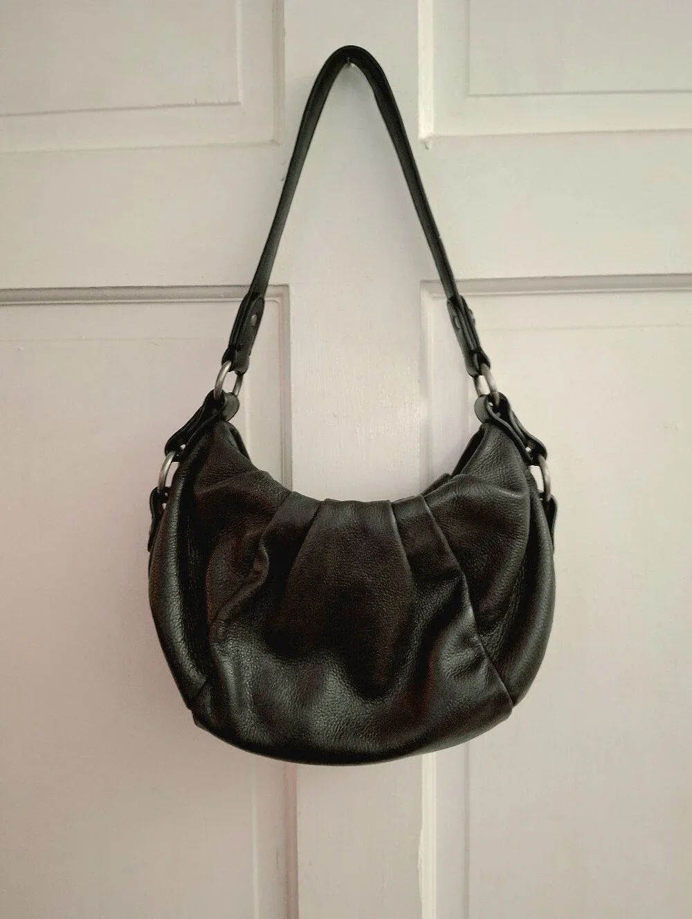 Simply Vera Vera Wang Black Leather Hobo Bag